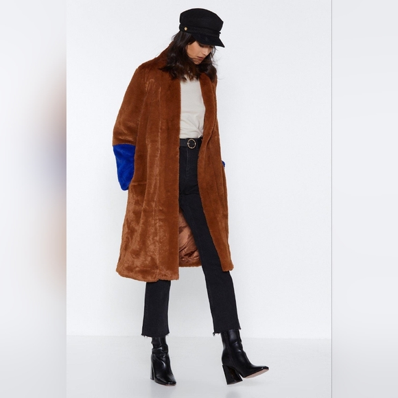 Nasty Gal faux fur coat - Picture 2 of 6